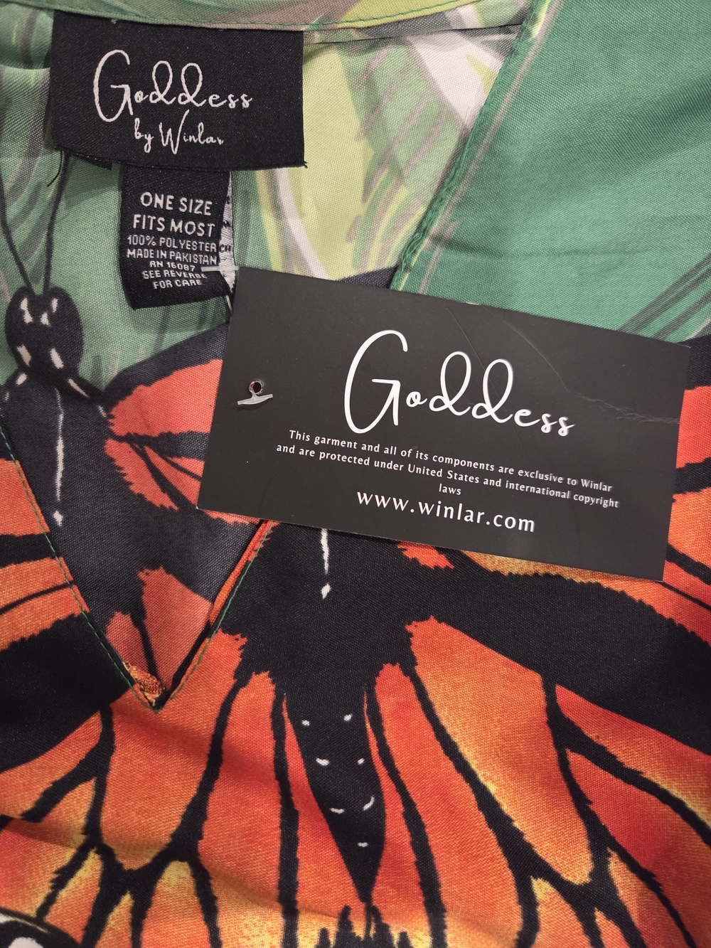 Winlar Butterfly Kaftan Dress - Size OS - Picture 7 of 7